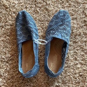 NWOT Toms Sky Blue Slip Ons